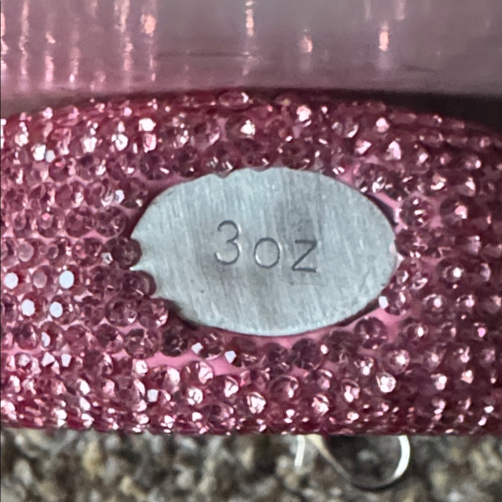Flask Pink Rhinestone 3 oz - Picture 6 of 8